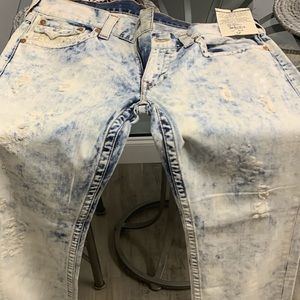 bleached true religion jeans